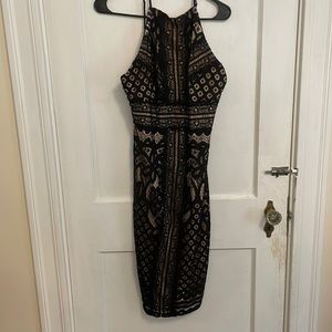 NWOT- never work Black and Nude dress